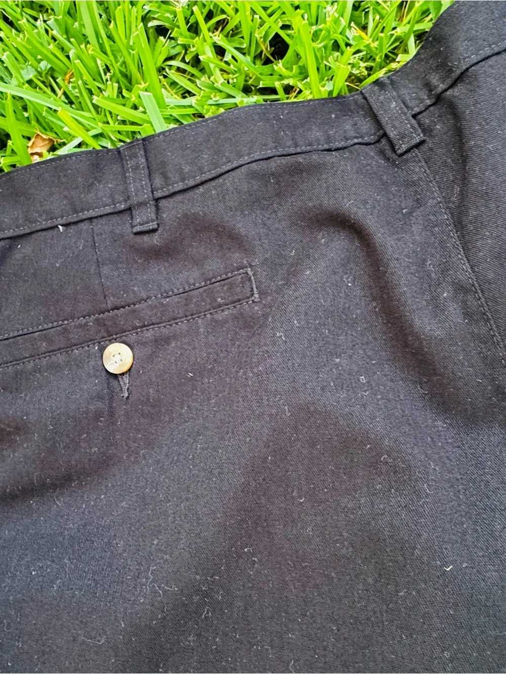 George Men's 44x32 Black Chino Pants Straight Fit